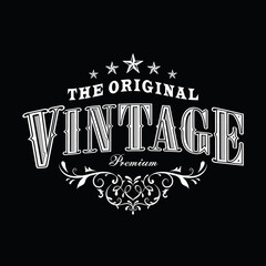 Wall Mural - Vintage t shirt design label retro hand drawn illustration