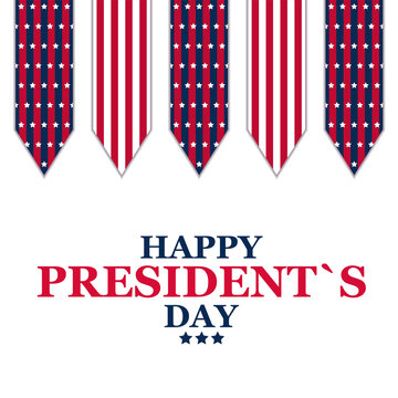 Billboard for the Day of the President of America. Patriotic mood