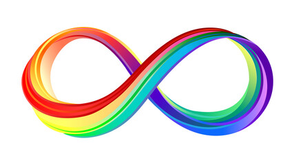 layered rainbow infinity symbol