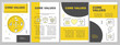 Core values brochure template. Deeply ingrained principles. Flyer, booklet, leaflet print, cover design with linear icons. Vector layouts for presentation, annual reports, advertisement pages