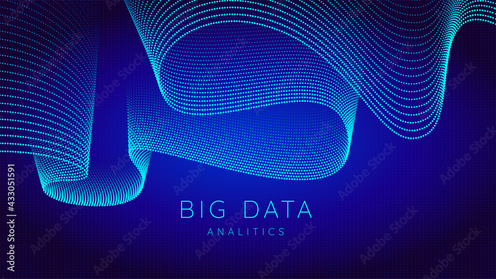Technology concept background banner, big data analytics, blockchain ...