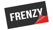 © outchill - FRENZY text on black red sticker stamp.