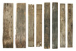 © Winai Tepsuttinun - Wood plank weathered damaged set (with clipping path) isolated on white background