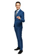 © Minerva Studio - Portrait of young businessman pointing finger at viewer, full length