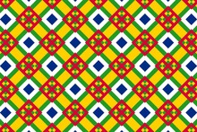 Simple Geometric Pattern In The Colors Of The National Flag Of Central African Republic
