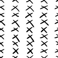 Poster - Crosses pattern. Vector seamless wallpaper.