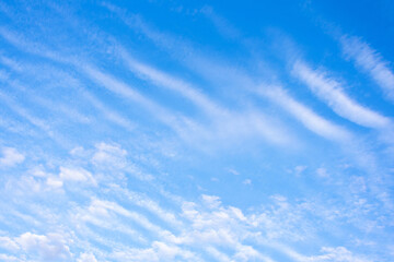 Wall Mural - abstract background, blue sky with white clouds, copy space