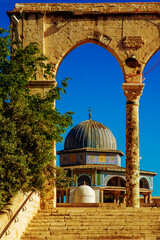 Wall Mural - Dome of Chain,Temple Mount,Jerusalem.call because Solomon is said to have hung chain over his father's place of judgement from which link would fall if anyone appearing for judgement swore false oath