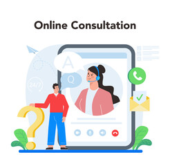 Poster - Call center or technical support online service or platform