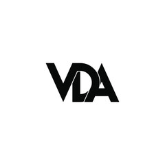 Wall Mural - vda letter original monogram logo design