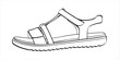 Shoes sandal vector sketch