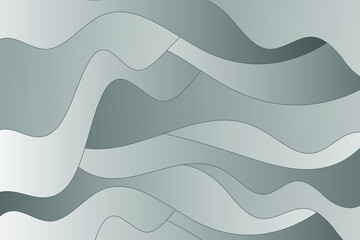 Poster - Abstract illustration with black waves. Wavy dark background.