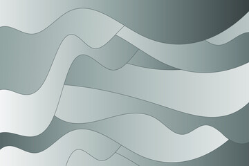 Poster - Abstract illustration with black waves. Wavy dark background.