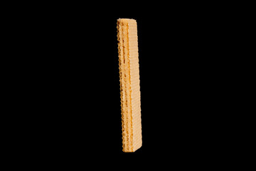 Poster - rectangular waffle isolated on black background