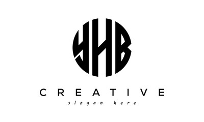 Letters YHB creative circle logo design vector	