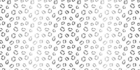 Poster - Cheetah seamless vector pattern background, silver and white