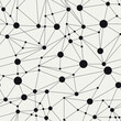 © Adrian - Monochrome mesh repeat structure with dots seamless pattern. Deformer grid lines vector cool design.