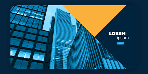 Poster - Web Design Elements - Header or Banner, Multi Purpose Design Template with Skyscraper, Urban Theme