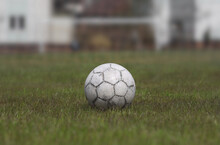 Soccer Ball On The Soccer Field.