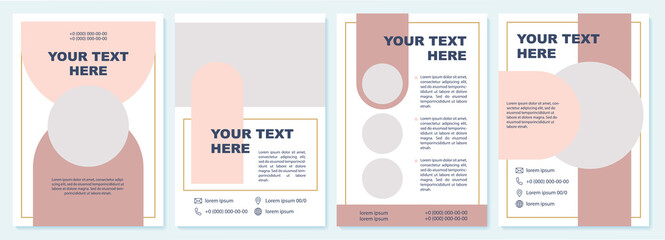 Wall Mural - Creative pink promotional brochure template. Flyer, booklet, leaflet print, cover design with copy space. Your text here. Vector layouts for magazines, annual reports, advertising posters