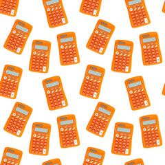 Wall Mural - Orange calculator background that is seamless