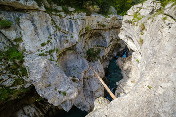 Canvas Print - The great Soca gorge in Slovenia