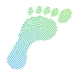 Digital footprint icon. Clipart image isolated on white background