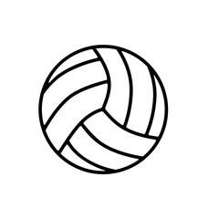 Canvas Print - volleyball ball outline icon. clipart image isolated on white background