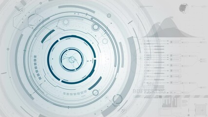 Poster - bright abstract technology motion background. science and artificial intelligence concept. 3d render