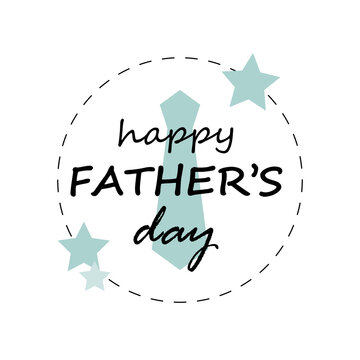 Happy Father s Day. Illustration for greeting cards. Background of a tie in a frame.