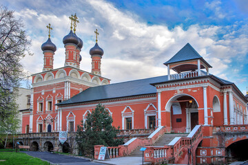 Wall Mural - Vysokopetrovsky Monastery is a Russian Orthodox monastery in the Bely Gorod area of Moscow, commanding a hill whence Petrovka Street descends towards the Kremlin.