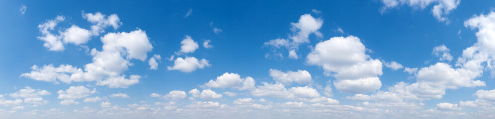 panorama blue sky and white clouds. bfluffy cloud in the blue sky background