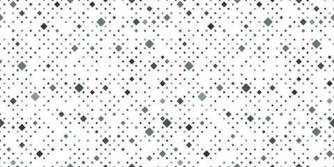 Fototapete - Abstract seamless pattern with small squares and pixels. Black dots on white background.