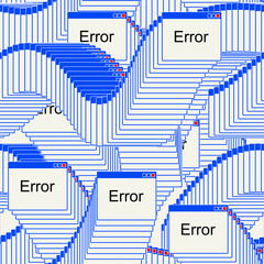 Error Window interface pattern seamless. windows browser page background