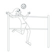 © illustratiostock - Isolated female character practicing volleyball