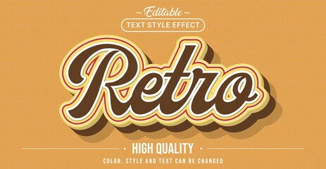 Poster - Editable text style effect - Retro text style theme.