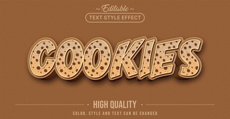 Poster - Editable text style effect - Cookies text style theme.