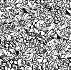 Coloring pages adult floral graffiti abstract design