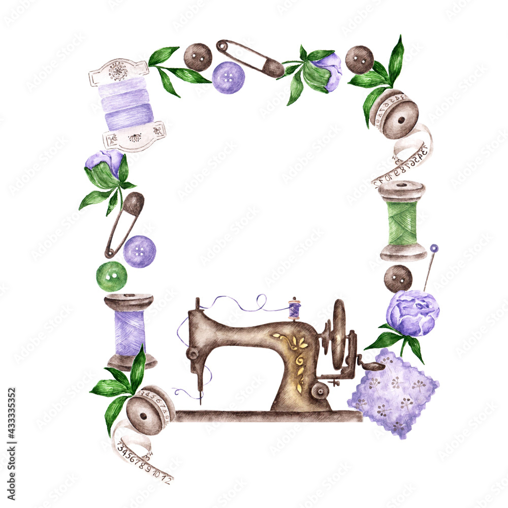 sewing clipart border