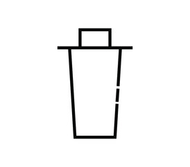 Poster - Trash bin icon