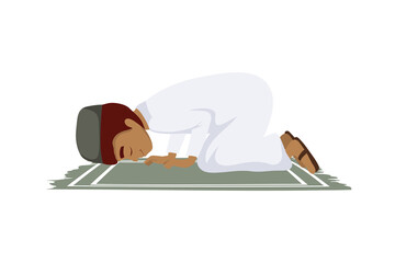 Wall Mural - man praying muslim