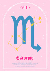 Wall Mural - scorpio zodiac sign / escorpio astrology