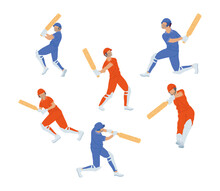 Six Cricket Players