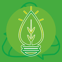 Sticker - eco energy bulb