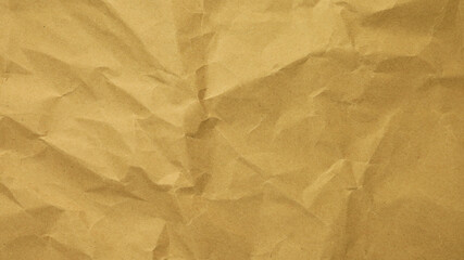 Recycle Paper Texture background. Crumpled Old kraft paper abstract shape background with space Yellow crumpled paper for text high resolution.