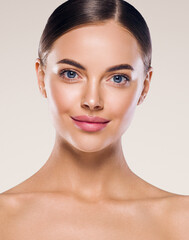 beauty face woman close up face natural make up healthy beauty skin care
