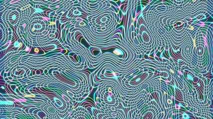 Wall Mural - 4k video animation of unique abstract pattern and texture seamless loop background motion graphics.