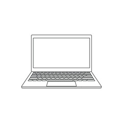 Poster - laptop icon vector. tecnology symbol