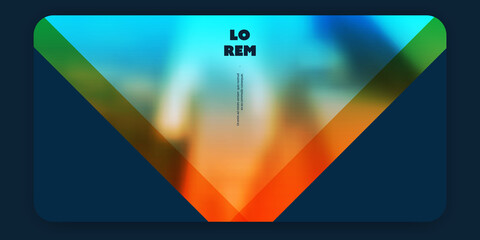 Poster - Colorful Design Elements - Header or Banner, Multi Purpose Creative Design Template for Web User Interfaces, Landing Page Layouts with Blurred Skyscraper, Urban Theme - Vector Illustration