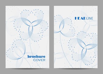 Modern vector templates for brochure cover in A4